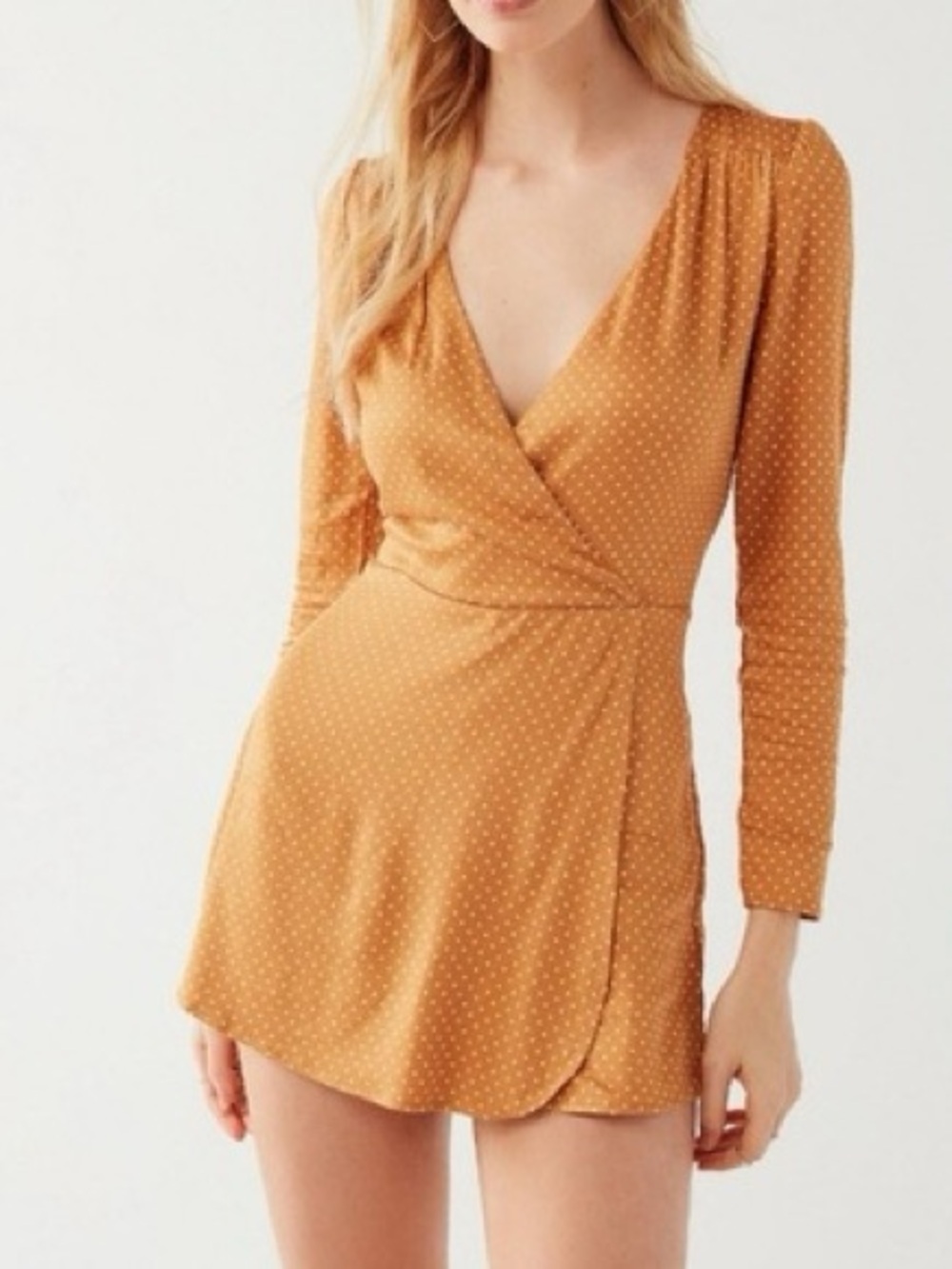 Women’s Rust Polka Dot Romper